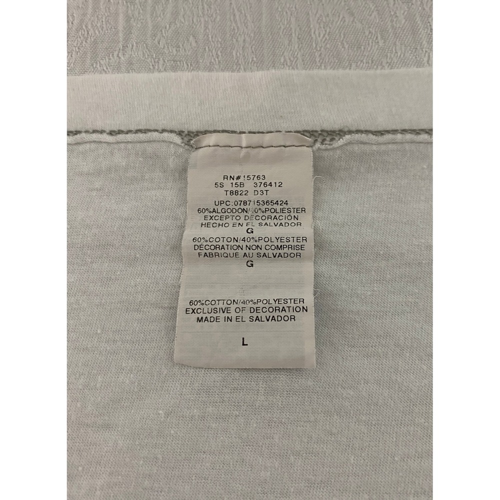 Champion Vapor‎ Mens Large White Gray Raglan Short Sleeve T-Shirt T8822 D3T - Picture 4 of 6